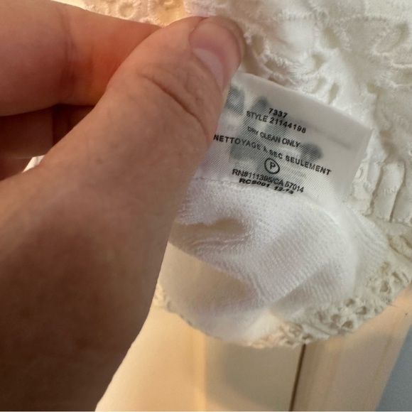 Tory Burch Jacket Zip Up Hoodie White Eyelet Elastic Waist Sheer Sleeves Size M - Picture 8 of 13